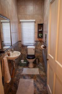 ein Bad mit einem WC und einem Waschbecken in der Unterkunft SUMMER PLACE in Harrismith