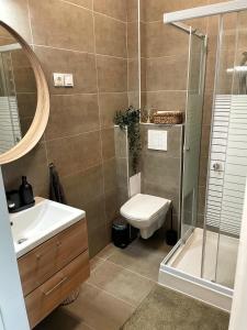 Koupelna v ubytování Balaton Breeze Apartman