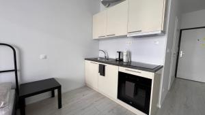 Kuchyňa alebo kuchynka v ubytovaní 1 room Apartment with terrace, Slnečnice