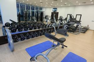 Fitness centrum a/nebo fitness zařízení v ubytování Premier Hotel