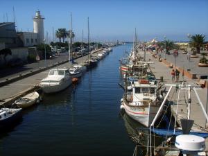 a group of boats are docked in a harbor at Verahouse in Viareggio