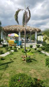 um resort com uma palmeira e um edifício em Casa de Campo Nerys em SJM