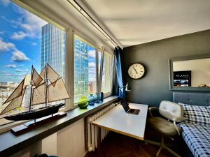Posedenie v ubytovaní Super Apartament WHITE Warszawa 2x Metro Ścisłe Centrum WiFi 300 Mbs NEW