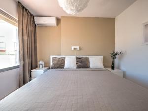 1 dormitorio con 1 cama grande en una habitación en Fantastic penthouse with roof terrace in the heart of Nerja, en Nerja