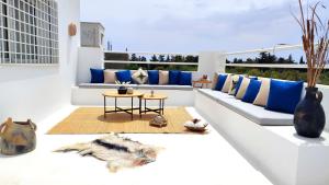 Uma área de estar em Villa Pupputia Hammamet M'rezga beach