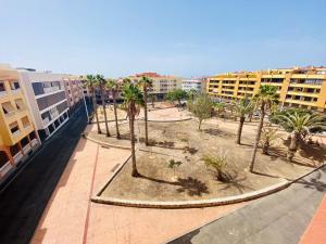 una vista aérea de un patio con palmeras y edificios en MÉDANO LOVER By TOP STAY, en El Médano
