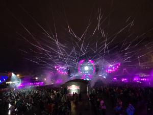 a crowd of people at a music festival at night at Good times @ Salzburg in Habach