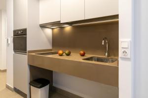 Alidreams Lola Center Apartamentos的厨房或小厨房