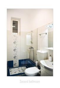 a bathroom with a white toilet and a sink at Apartament Dinicu, Brasov, Romania in Braşov +13 photos