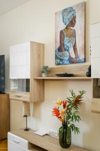 A kitchen or kitchenette at Margaret Apartment by the Danube