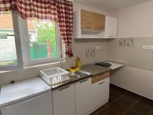 Kuchyň nebo kuchyňský kout v ubytování Apartman Ema