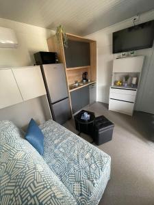 Kuchyň nebo kuchyňský kout v ubytování Mobile Home Fran