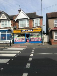 a store on the side of a street with a crosswalk at Dream Nest in Southend-on-Sea