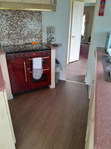 Kuchyň nebo kuchyňský kout v ubytování Mablethorpe L17 Caravan