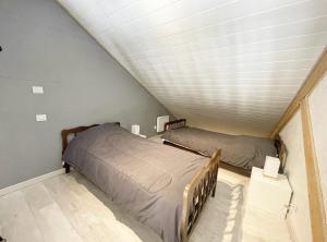 Postel nebo postele na pokoji v ubytování Lozere la ferme de Palhères