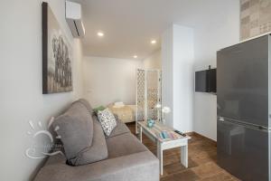 Televízia a/alebo spoločenská miestnosť v ubytovaní Apartamentos DOM ROOM