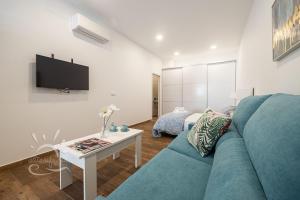 Televízia a/alebo spoločenská miestnosť v ubytovaní Apartamentos DOM ROOM
