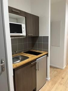 Kuchyňa alebo kuchynka v ubytovaní Studio Lyon 6e proche metro et parc