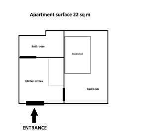 Plán poschodí v ubytovaní Calm apartments Pedzichow street