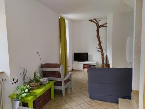 TV a/nebo společenská místnost v ubytování Gîte "le pommier"