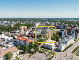 Nespecifikovaný výhled na destinaci Lappeenranta nebo výhled na město při pohledu z apartmánu