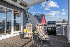 Balkón nebo terasa v ubytování Zum Fährmann 2 Whg 3 im OG in 18356 Pruchten