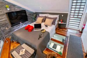 Televízia a/alebo spoločenská miestnosť v ubytovaní Apartments Villa Tomaš