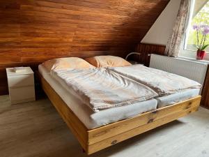 Postel nebo postele na pokoji v ubytování Chata Hůrka