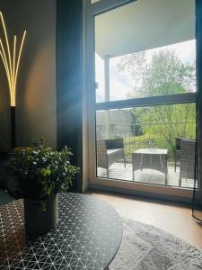 Balkón nebo terasa v ubytování Modernes Apartment in Chemnitz