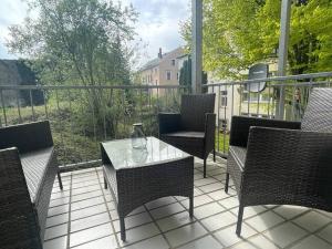 Balkón nebo terasa v ubytování Modernes Apartment in Chemnitz