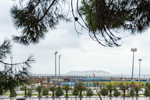 a view of a race track with a stadium at Uniq in Istanbul