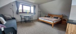 Posteľ alebo postele v izbe v ubytovaní Apartmán v Jámě