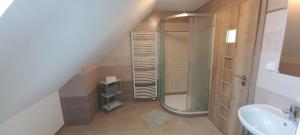Kúpeľňa v ubytovaní Apartmán v Jámě