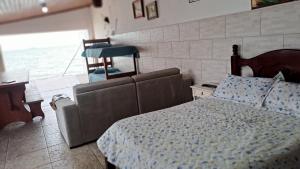 Χώρος καθιστικού στο Casa na frente do mar, pé na areia