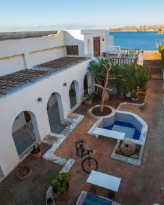 an aerial view of a house with a swimming pool at Abouseif Guest House in Sharm El Sheikh