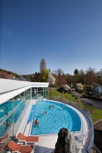 Výhled na bazén z ubytování Göbel's Hotel AquaVita nebo okolí