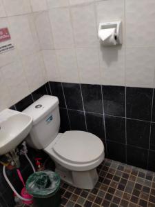 uma casa de banho com um WC e um lavatório em V.F. Riton Apartelle em Laoag