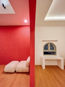 Ein Sitzbereich in der Unterkunft Renjana Beach House