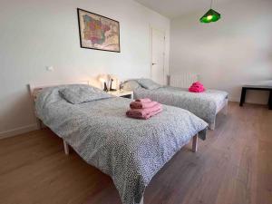 Posteľ alebo postele v izbe v ubytovaní Apartamento Aguanaz 1