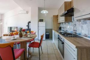 Kuchyň nebo kuchyňský kout v ubytování Apartman Franka
