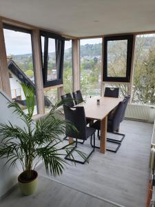 Χώρος καθιστικού στο Ferienwohnung Hartmann am Hillscheid