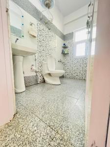 ein Bad mit einem WC und einem Waschbecken in der Unterkunft HILLS HOME in Shimla