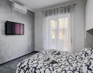 Katil atau katil-katil dalam bilik di NUOVO BILOCALE VISTA MARE