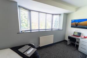 Televízia a/alebo spoločenská miestnosť v ubytovaní Spacious 1-Bed Studio in Birmingham