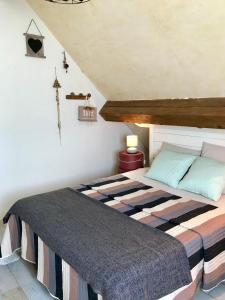 Łóżko lub łóżka w pokoju w obiekcie Chambres d'Hôtes Lefoulon
