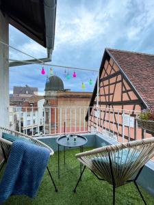 Balkón nebo terasa v ubytování La Terrasse des Chevaliers