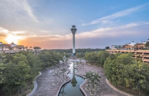 a view of the water park at the disneyland resort at KLIA Ehsan Residence Pool View 8 PAX Air-Con Home in Sepang