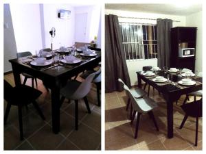 d'une salle à manger avec une table et des chaises. dans l'établissement Depa cómodo ideal en viajes al centro de Tampico, à Tampico