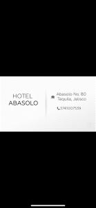 dos logotipos sobre fondo blanco y negro en Hotel Abasolo en Tequila