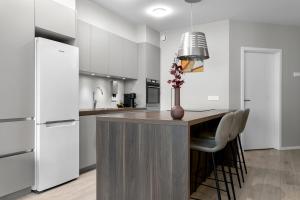Kuchyň nebo kuchyňský kout v ubytování Tower Apartments